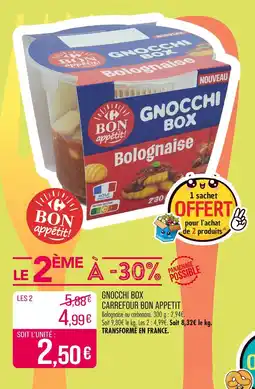 Match Carrefour Bon Appétit Gnocchi Box offre