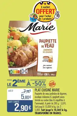 Match Marie Plat cuisiné Marie offre