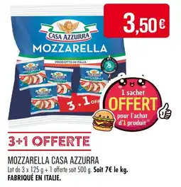 Match Casa Azzurra Mozzarella offre