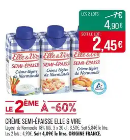 Match ELLE & VIRE Crème semi-épaisse offre