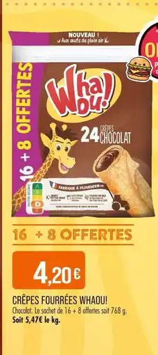 Match WhAou! Crêpes fourrées chocolat offre
