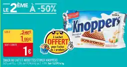 Match STORCK KNOPPERS Snack au lait et noisettes offre