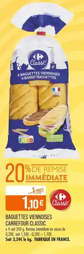 Match Carrefour Classic Baguettes viennoises offre