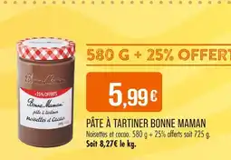 Match BONNE MAMAN Pâte à tartiner offre
