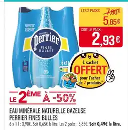 Match PERRIER FINES BULLES Eau minérale naturelle gazeuse Fines Bulles offre