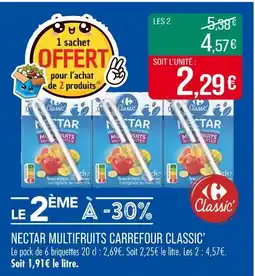 Match CARREFOUR CLASSIC’ Nectar multifruits offre