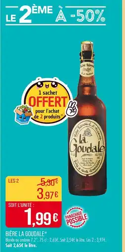 Match LA GOUDALE Bière offre