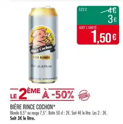 Match Rince Cochon Bière blonde offre