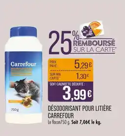 Match CARREFOUR Désodorisant pour litière offre