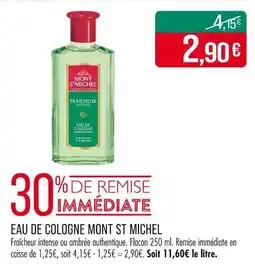Match Mont St Michel Eau de cologne offre