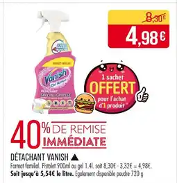Match VANISH DÉTACHANT offre
