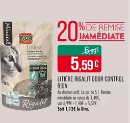 Match RIGA Litière rigalit odor control offre