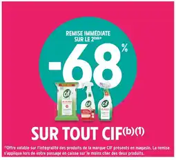 Intermarché Cif -68% remise immédiate sur le 2ème sur tout cif offre