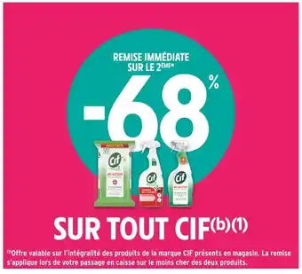 Intermarché Cif -68% remise immédiate sur le 2ème sur tout cif offre