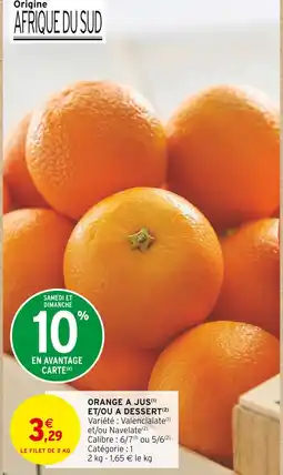 Intermarché Orange à jus et/ou à dessert offre