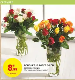 Intermarché Bouquet 15 roses 50 cm offre