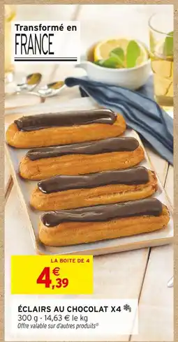 Intermarché Éclairs au chocolat x4 offre