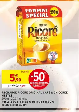 Intermarché NESTLÉ Recharge ricoré original café & chicorée offre