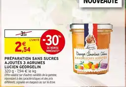Intermarché Lucien Georgelin Oranges clémentines citrons sans sucres ajoutés offre