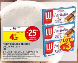 Intermarché LU Petit écolier tendre cœur au lait offre