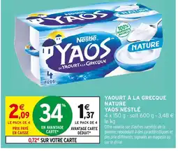 Intermarché NESTLÉ Yaourt à la grecque nature offre