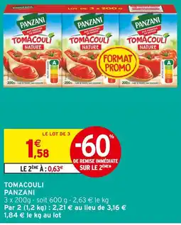 Intermarché Panzani Tomacouli offre