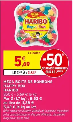 Intermarché HARIBO Méga boite de bonbons offre