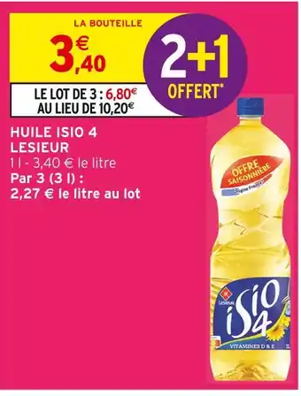 Intermarché Lesieur Huile Isio 4 offre