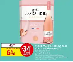 Intermarché Cuvée Jean Baptiste Vin de france cinsault rosé offre