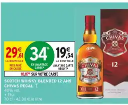 Intermarché CHIVAS REGAL Scotch whisky blended 12 ans offre