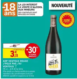 Intermarché Amédée AOP Ventoux rouge J'peux pas j'ai Ventoux offre