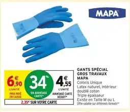 Intermarché MAPA Gants spécial gros travaux offre