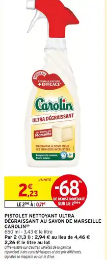 Intermarché CAROLIN Ultra dégraissant au savon de marseille offre