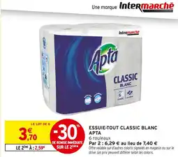 Intermarché APTA Essuie-tout classic blanc offre