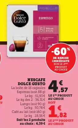 Super U Nescafe dolce gusto offre