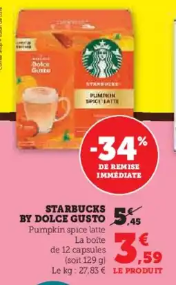 Super U Starbucks by dolce gusto offre