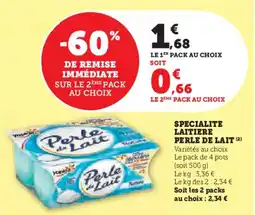 Super U Specialite laitiere perle de lait offre