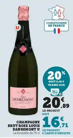 Super U Champagne brut rose louis danremont u le produit offre