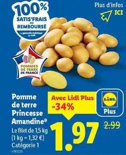 Lidl Pomme de terre Princesse Amandine offre