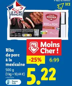 Lidl Ribs de porc à la mexicaine offre