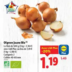 Lidl Oignon jaune Bio offre