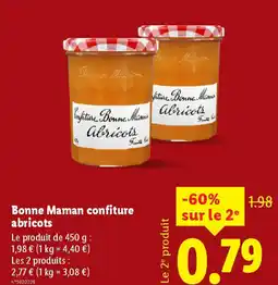 Lidl BONNE MAMAN confiture abricots offre
