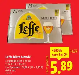 Lidl LEFFE bière blonde offre