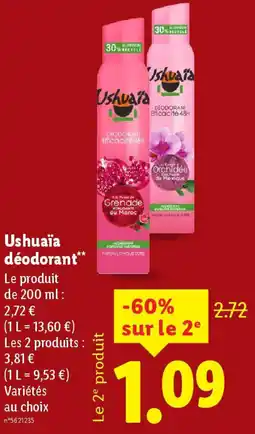 Lidl USHUAIA déodorant offre