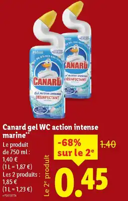 Lidl CANARD gel WC action intense offre