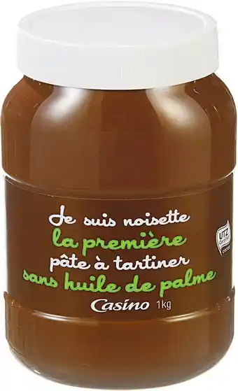 Casino Supermarchés Noisette pâte à tartiner sans huile de palme Casino 1Kg offre
