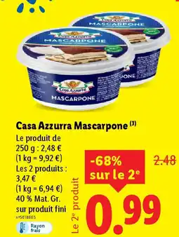 Lidl CASA AZZURRA Mascarpone offre