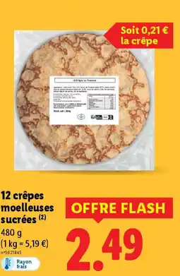 Lidl 12 crêpes moelleuses sucrées offre
