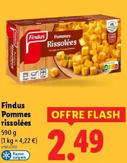 Lidl FINDUS Pommes rissolées offre