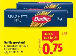 Lidl BARILLA spaghetti offre